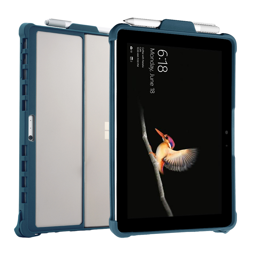 Hard Case for Microsoft Surface Pro 7 Plus/Pro 7/ Pro 6/ Pro 5/ Pro LTE, Shockproof Folio Protective Rugged Cover Compatible with Type Cover Keyboard + Original Kickstand (Frost Clear)